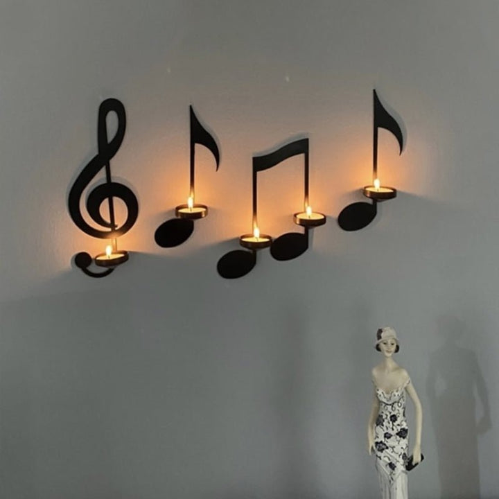 Elegant chandelier music note chic atmosphere | Stornfield