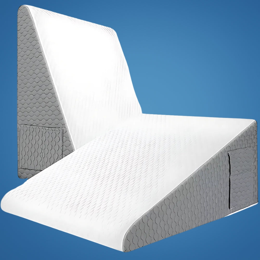 OrthoComfort | Triangle Pillow – Memory Foam – Extra Support for Acid Reflux – Sleep Apnea – Back Pain – Post-Surgery Recovery Stornfield