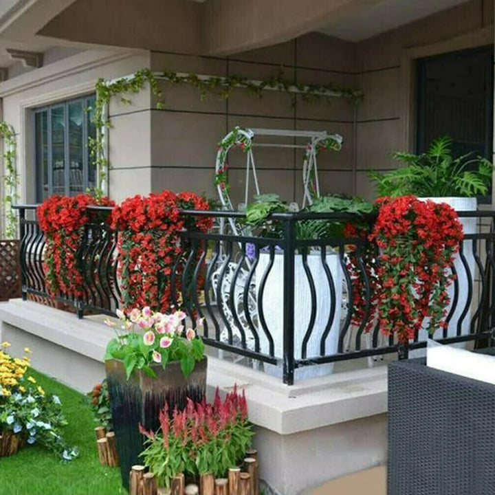 Purple simulated hanging basket | Stornfield