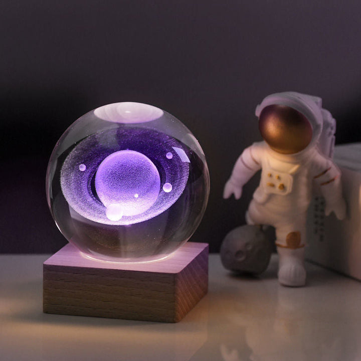 3D Galaxy Crystal Ball Night Light | Stornfield