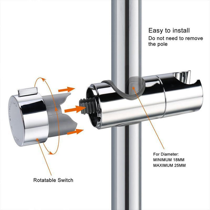 Adjustable Shower Head Holder For Slide Bar | Stornfield