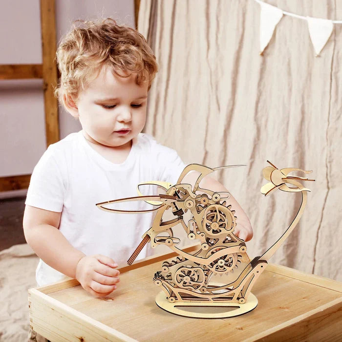Stornfield | Wood kinetic hummingbird sculpture