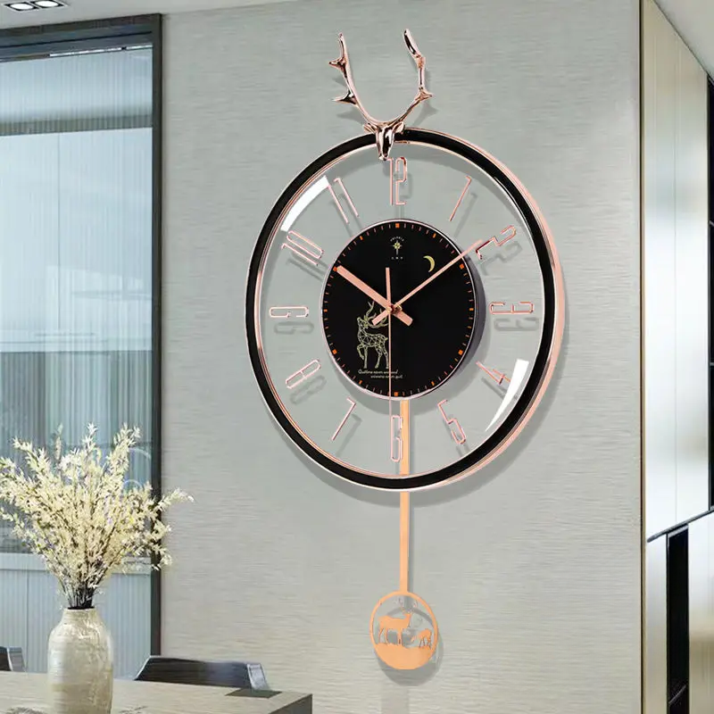Luxurious silent wall clock – Modern design with large dial for living room | Stornfield