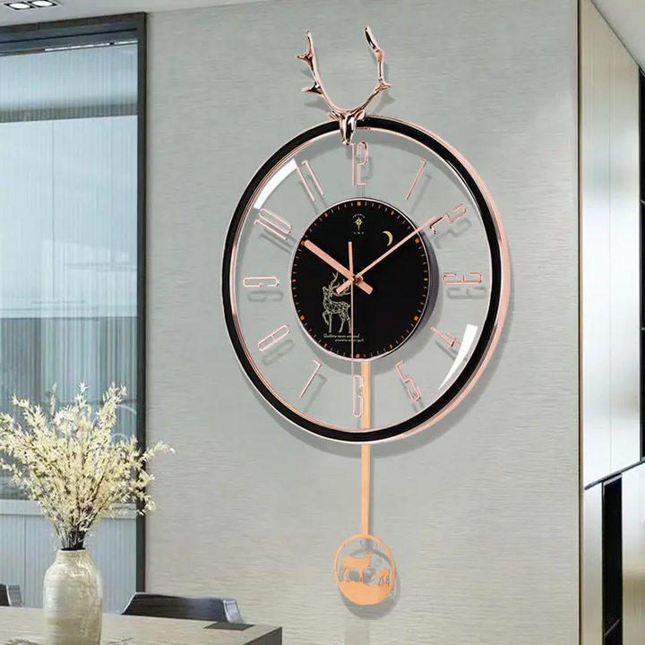 Luxurious silent wall clock – Modern design with large dial for living room | Stornfield