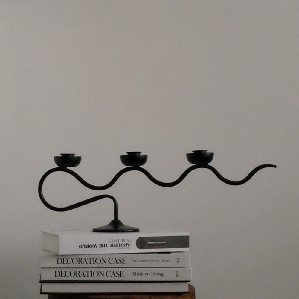 Triple-Arm Iron Candle Holder | Stornfield