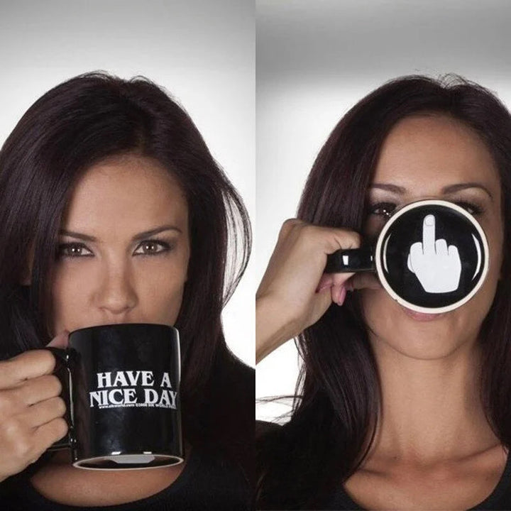 Coffee Cup Have a Nice Day middle finger funny cup original gift | Stornfield