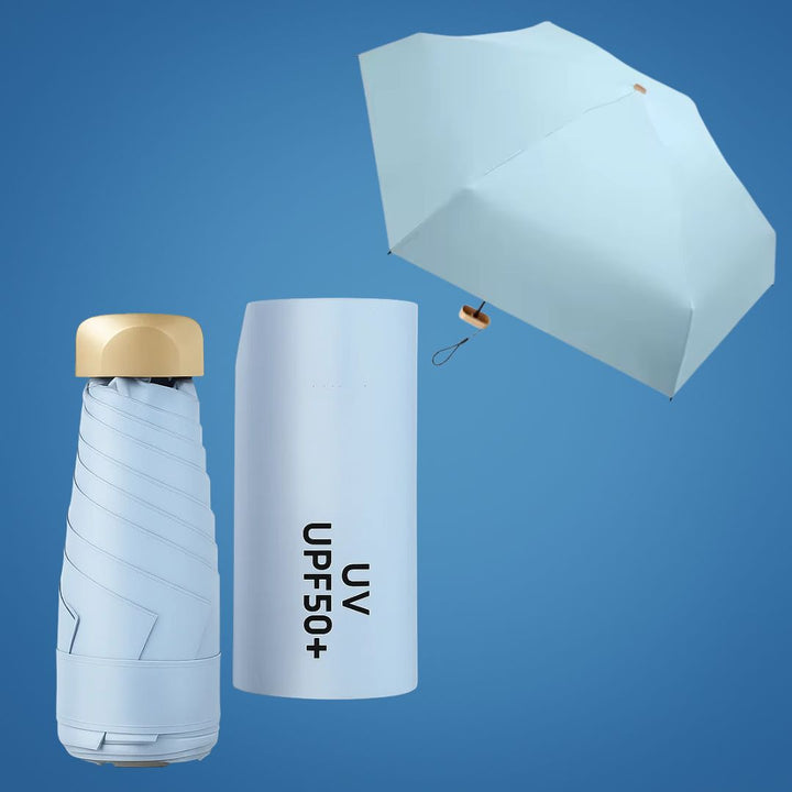 UrbanBrolly | UV Mini Folding Umbrella - UPF 50+ Sun Protection - Water Resistant - Lightweight and Pocket-sized for Travel Stornfield