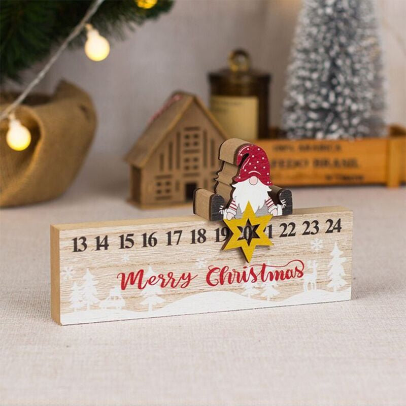 Christmas Toys Wooden Mobile Santa Claus Calendar Ornament | Stornfield