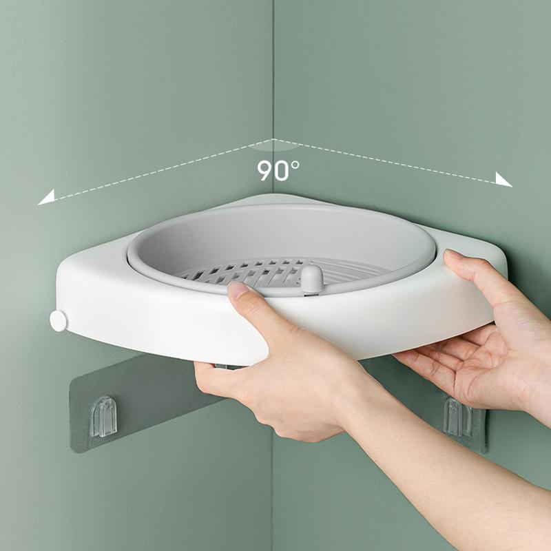 Corner Rotating Shelf Bathroom | Stornfield