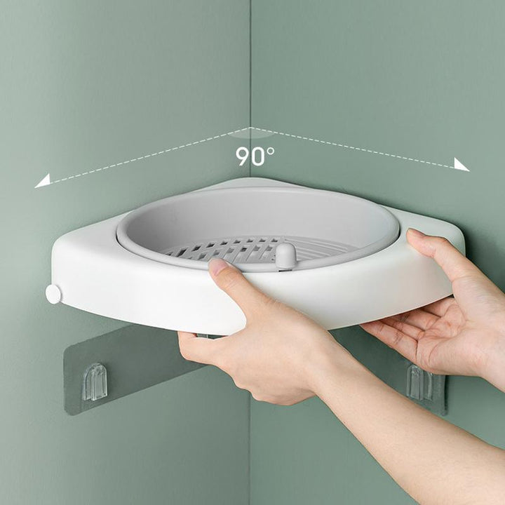 Corner Rotating Shelf Bathroom | Stornfield