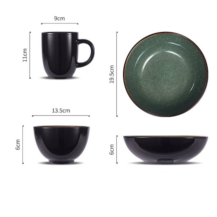 Coimbra Glaze 5-Piece Dinnerware Set Stornfield