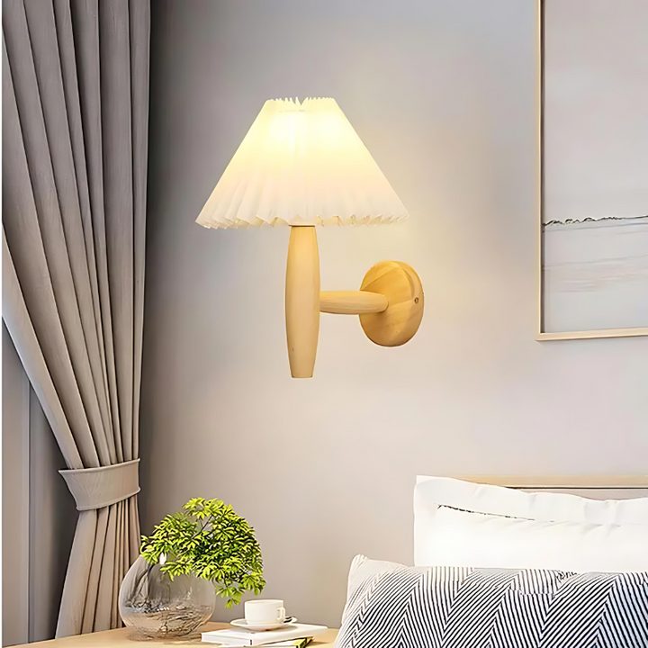 Scandinavian modern wooden wall lamp | Stornfield