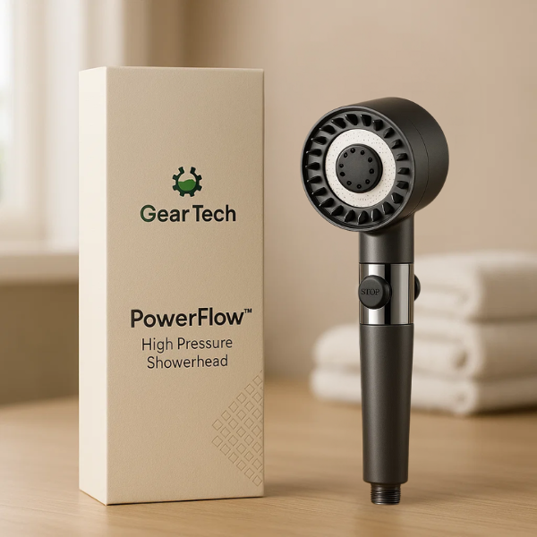 Stornfield | PowerFlow™ High Pressure Showerhead | Powerful Showerhead for Maximum Water Pressure