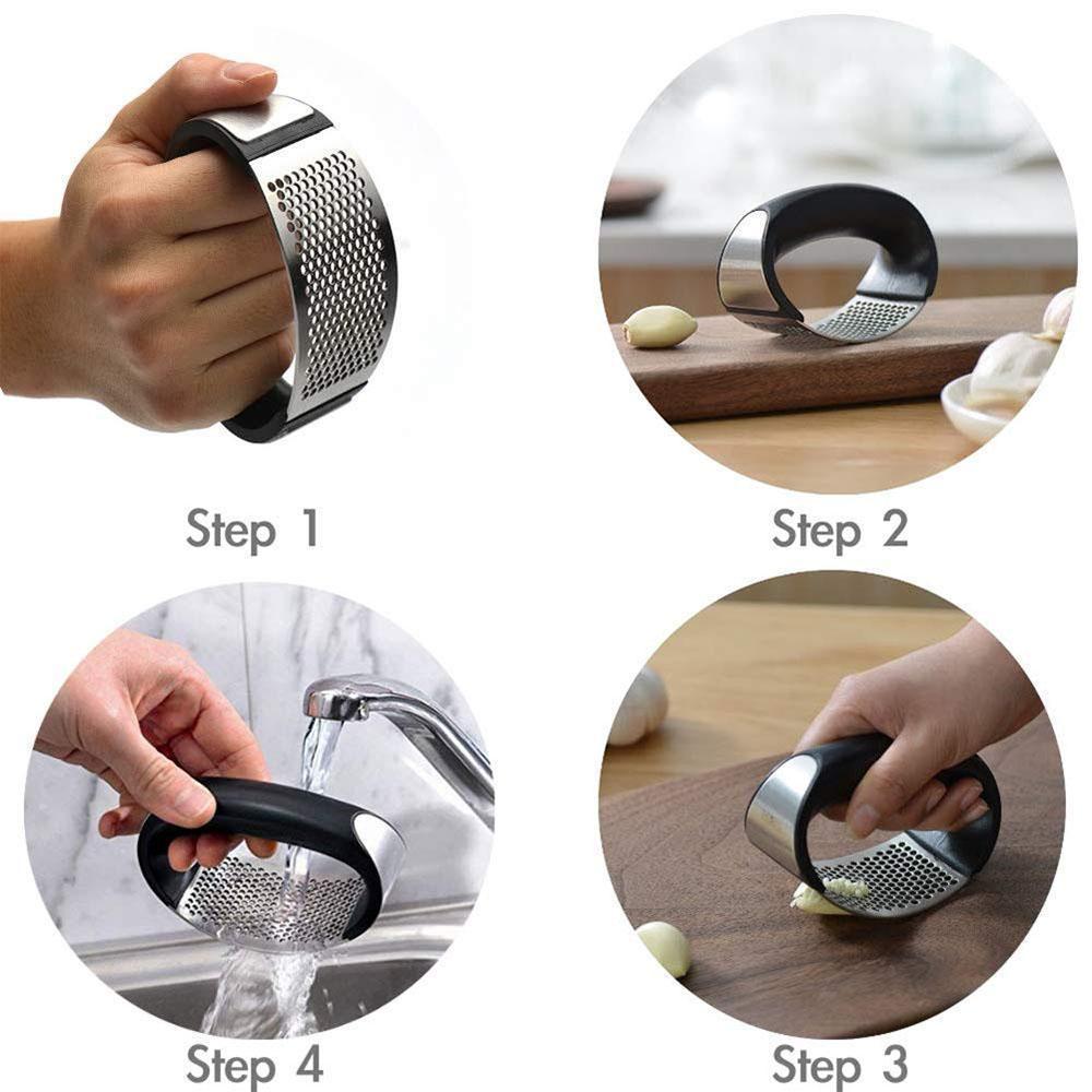 Premium Stainless Steel Garlic Press, Garlic Press Cooking Tool | Stornfield