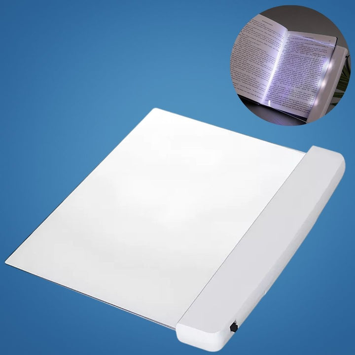 PageGlow | Flat LED Book Light - Glare-Free Full Page Illumination - Slim Portable Design - Eye-Care for Travelers and Bedtime Readers Stornfield