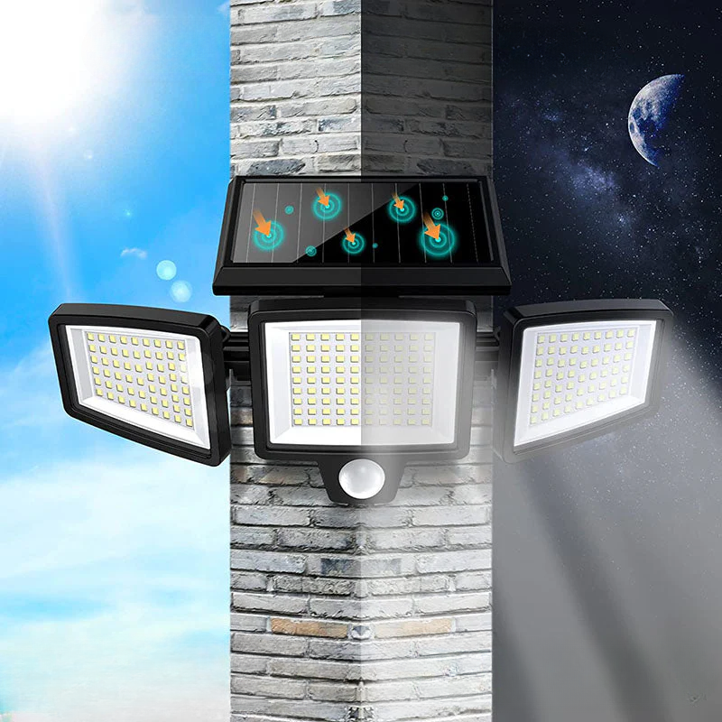 Solar-powered security light with motion detector – LED outdoor spotlight for home and garden | Stornfield