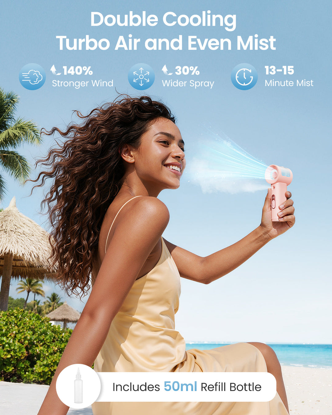 Portable Misting Fan - 5-Speed High-Power Handheld Fan | Stornfield