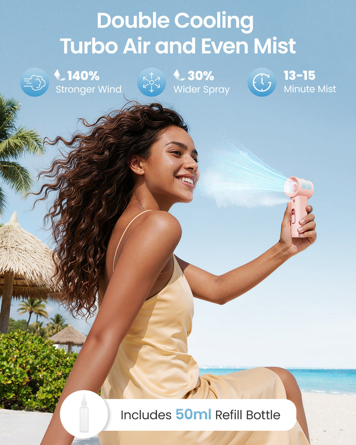 Portable Misting Fan - 5-Speed High-Power Handheld Fan | Stornfield
