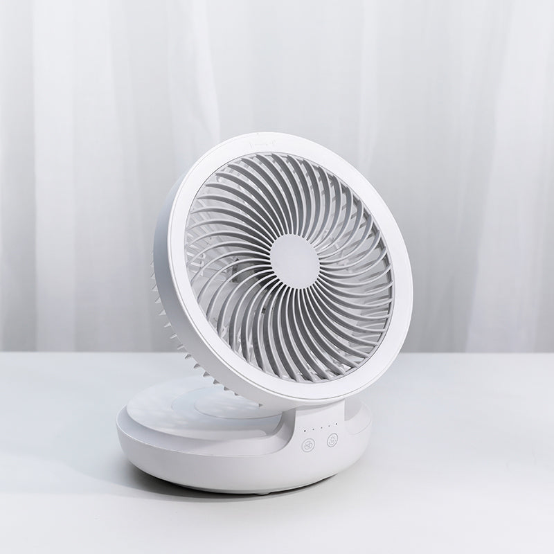 Rechargeable Foldable Desktop Fan, with Four Modes, Night Light and Adjustable Angle, for Study, Sleep, Work and Outdoors | Stornfield
