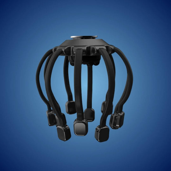 CalmFlow Smart Electric Octopus Head Massager | Scalp Massager - Stress Relief - Sleep Improvement - Stornfield Multi-directional Vibration Head Massager