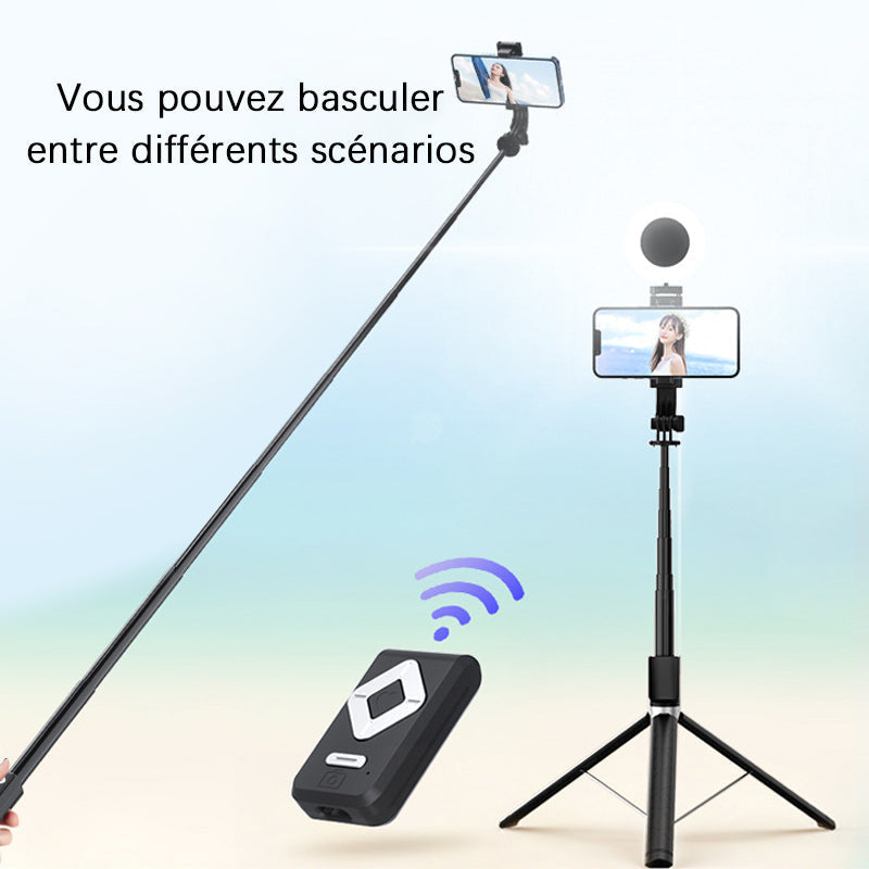 Selfie stick with LED fill light | Stornfield