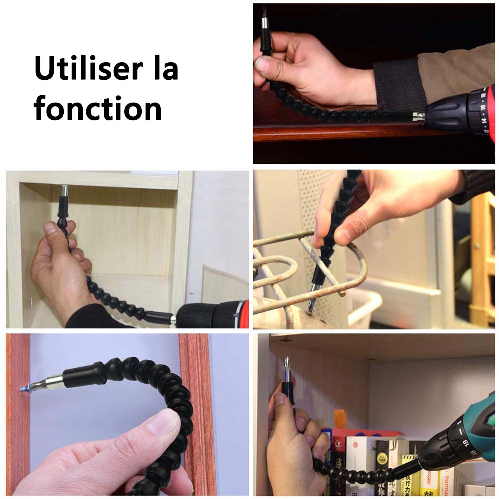 Flexible drill extension with screw drill holder | Stornfield