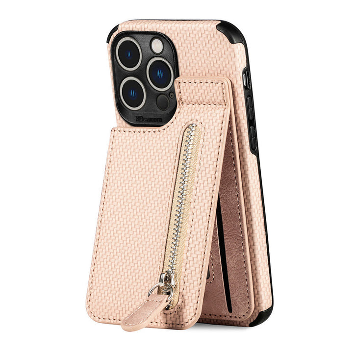 Magnetic zipper wallet case with credit card holder | Stornfield