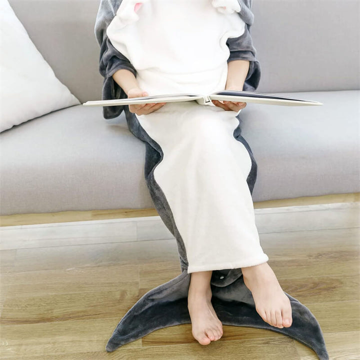 Plush Shark Blanket Hoodie – Comfortable Wearable Blanket | Stornfield