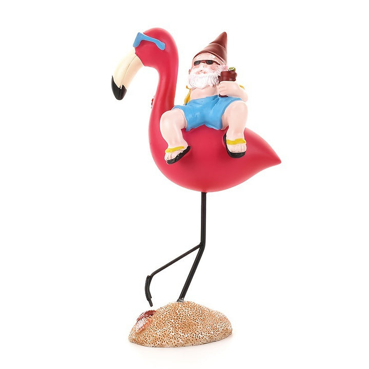 Stornfield | Relaxing Flamingo Garden Gnome Statue