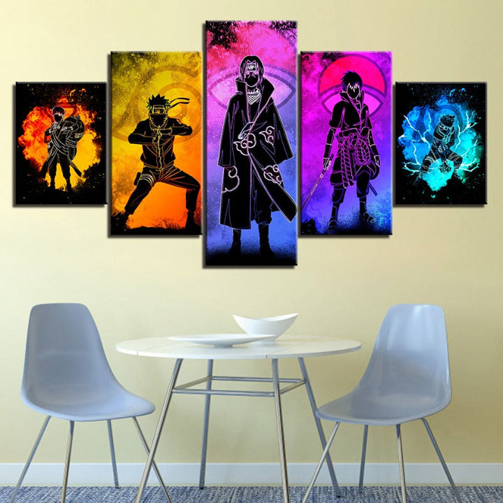 Stornfield | 5 Piece Naruto Anime - Canvas Wall Art Painting