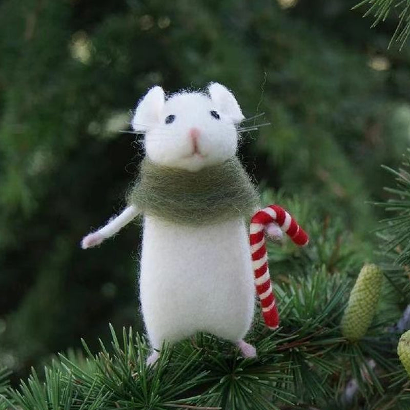 Felt Mouse and Pumpkin Ornament | Stornfield