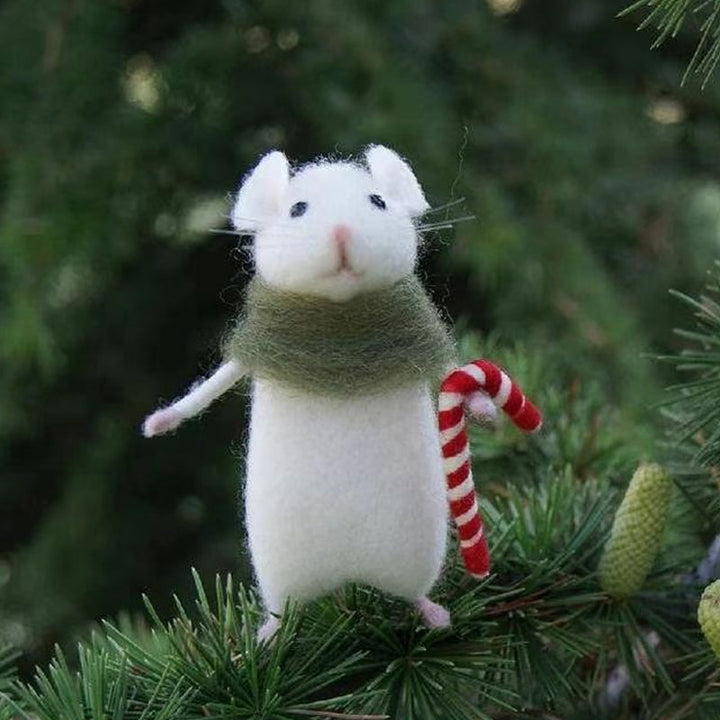 Felt Mouse and Pumpkin Ornament | Stornfield