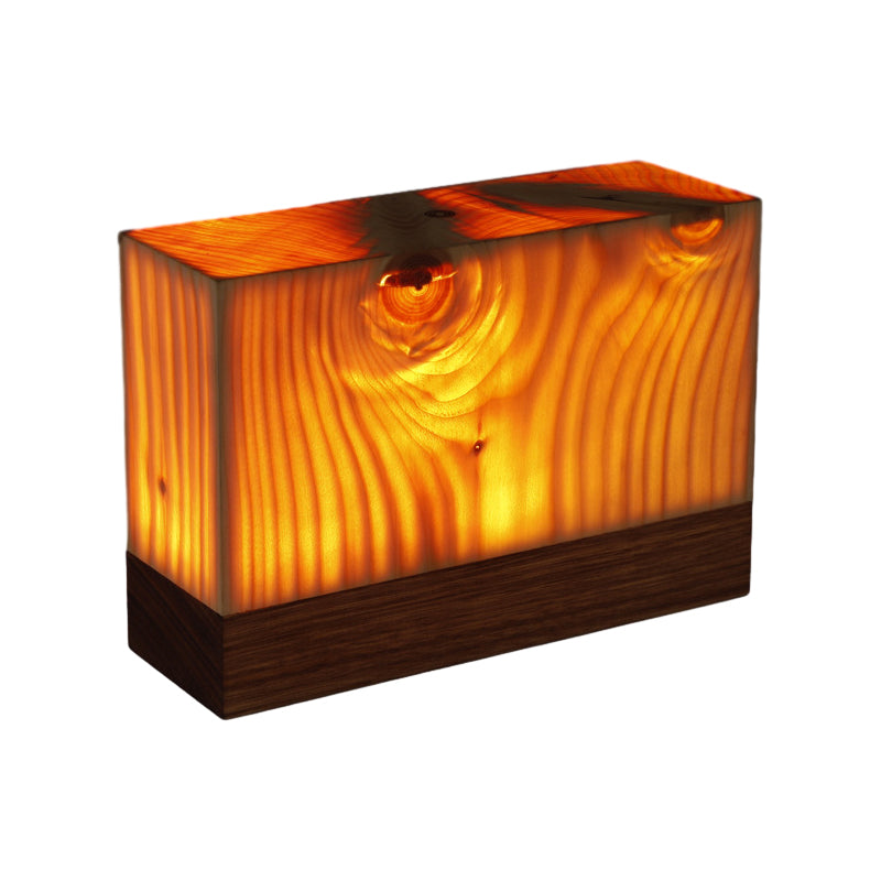 Cordless LED table lamp with rechargeable battery and touch control – Warm wood design for a cozy atmosphere | Stornfield