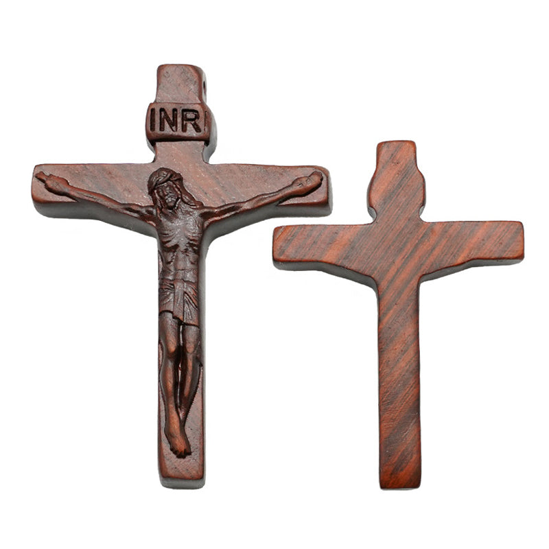 Stornfield | Pendentif Croix de Jésus en Bois