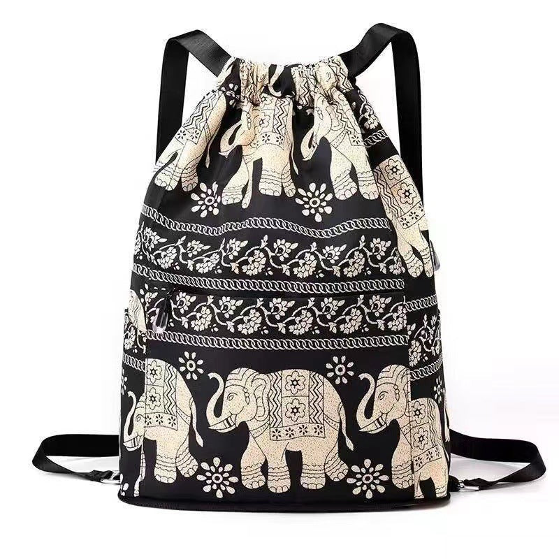 Drawstring shoulder bag in ethnic style | Stornfield