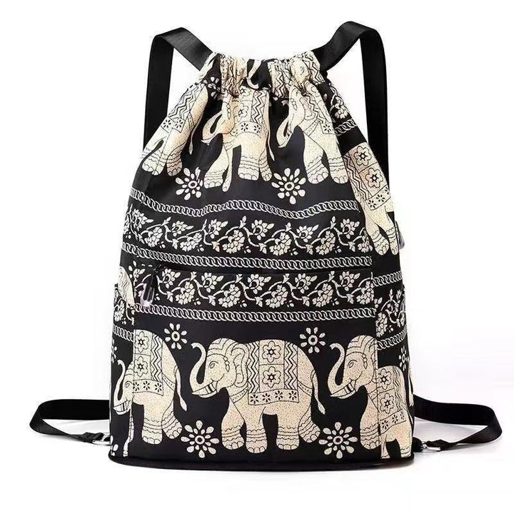 Drawstring shoulder bag in ethnic style | Stornfield