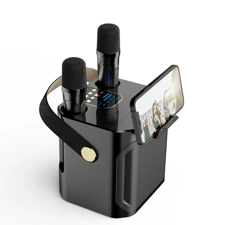 Stornfield | Karaoke Bluetooth Speaker – 360° Surround Wireless Subwoofer with Dual Mics