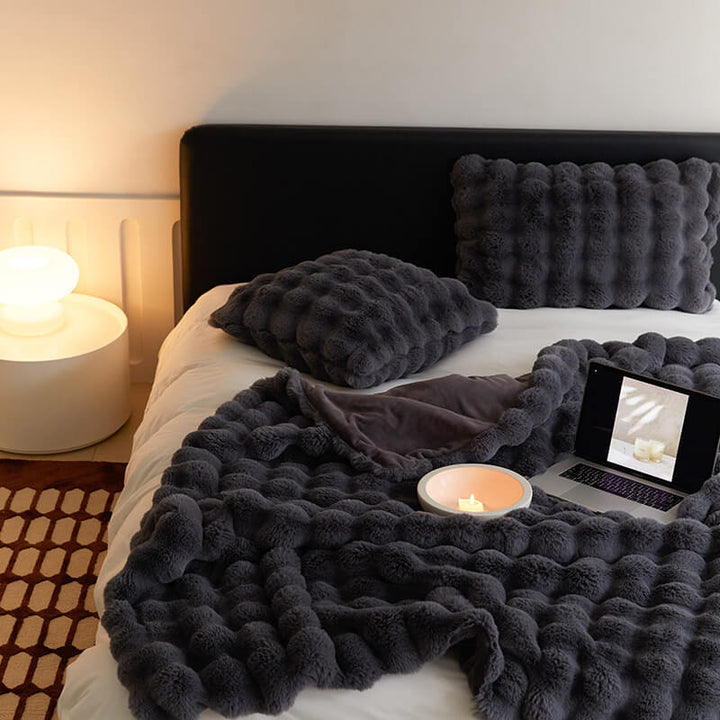 Plush faux fur throw blanket for ultimate cozy warmth | Stornfield