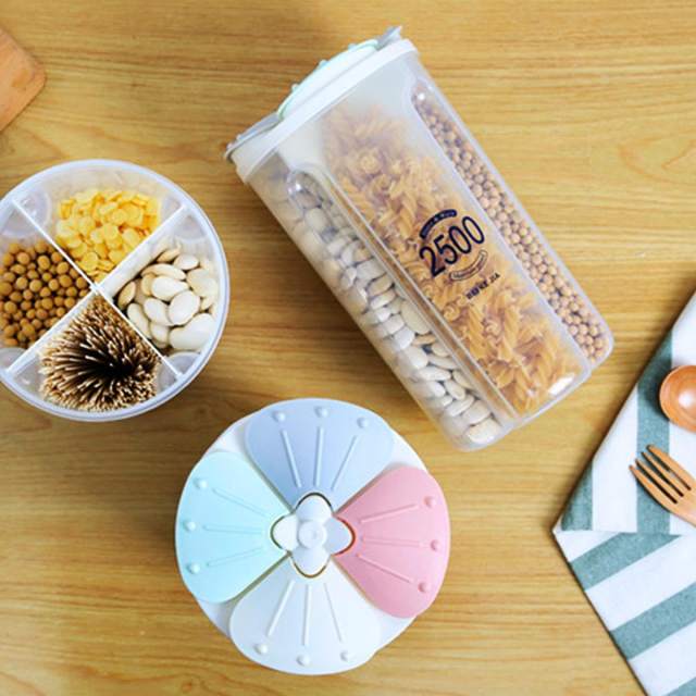 4 Grid Food Cereal Container Jar 2500ml Stornfield