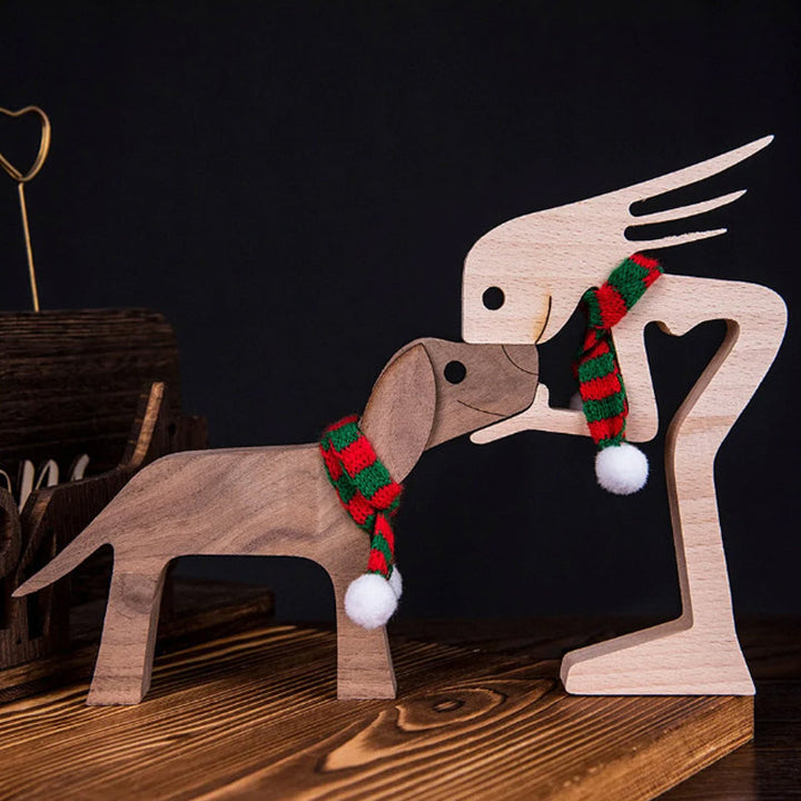 Gift For Pet Lovers - Wood Sculpture Table Ornaments - The Love Between You And Your Fur-Friend | Stornfield
