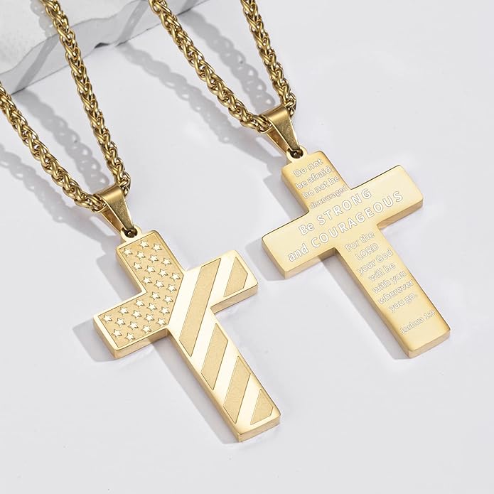 Stornfield | IronPride Cross American Flag Cross Necklace
