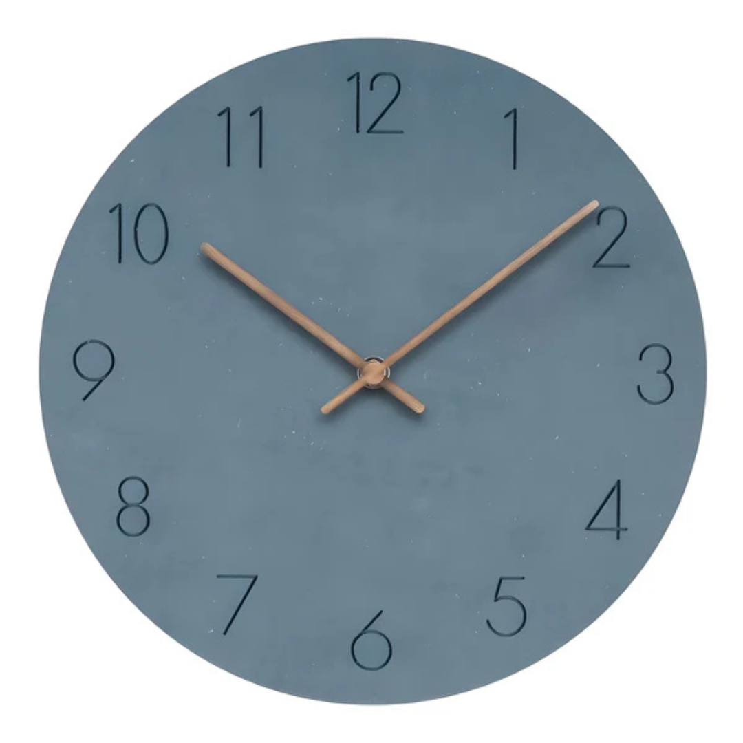 Large Wooden Wall Clock – Minimalist Design with Silent Movement | Stornfield