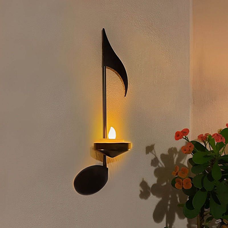Black Music Note Wall Light Stornfield