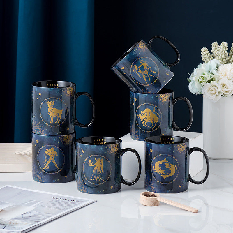 12 Constellations Mug Cobalt Blue Ceramic Coffee Mug | Stornfield