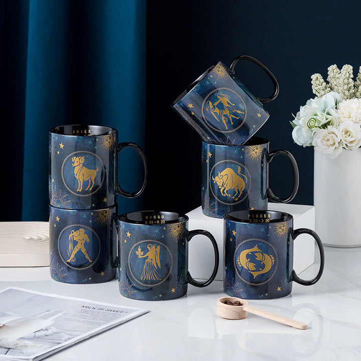 12 Constellations Mug Cobalt Blue Ceramic Coffee Mug | Stornfield