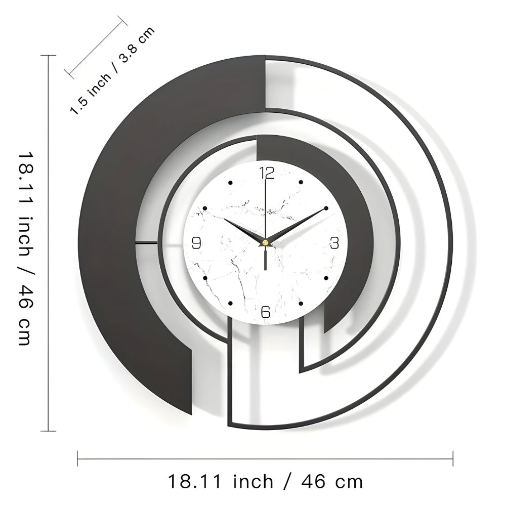 Stornfield Silent Geometric Wall Clock with Peaceful Movement for Quiet Spaces