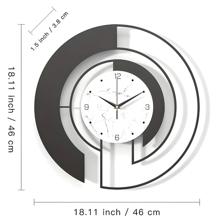Stornfield Silent Geometric Wall Clock with Peaceful Movement for Quiet Spaces