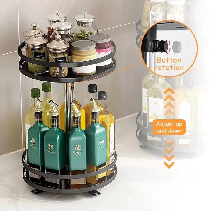 360° Rotating Storage Rack Organizer Round (Premium) Stornfield