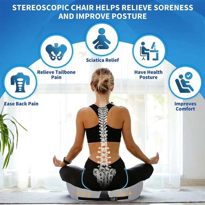 Stornfield | Adjustable Memory Foam Sit Bone Relief Seat Cushion