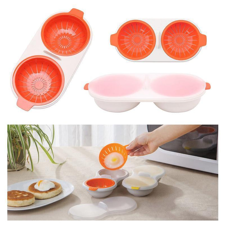 Microwave Egg Poacher Food Grade, 2-Cup Portable Egg Cooker | Stornfield